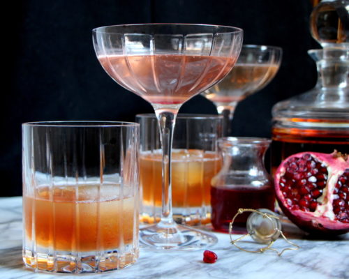 Pomegranate Cocktails Two Ways