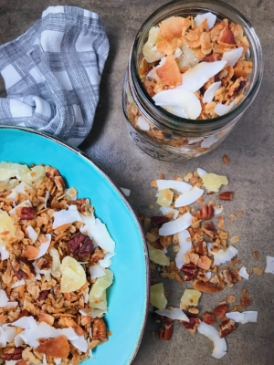 The Southern Coterie blog: "Pineapple Coconut Granola Bowl" by Tamara Eckles