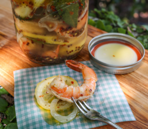 The Southern Coterie blog: "Pickled Sea Island Shrimp Recipe" by Danielle Wecksler of Plateful Solutions
