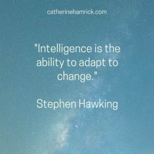 Quote by Stephen Hawking used by Catherine Hamrick via The Southern C with image of Milky Way courtesy of Canva