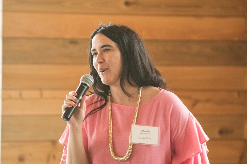 Natasha Murphy of Nicely Built, presenting on best practices in web design and development at the 2018 Southern Coterie Summit in Sea Island, Georgia