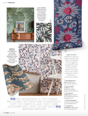 Floral wallpaper from Southern C Summit alum Mitchell Black featured in Better Homes & Gardens magazine