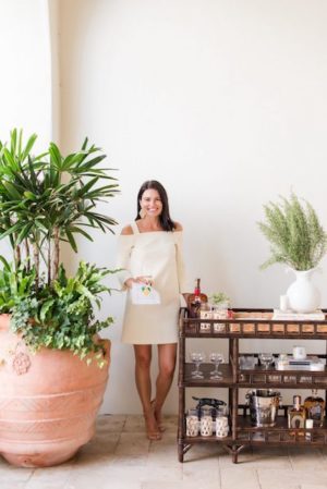The Southern Coterie: Summit Alums we Spied in October 2018 - I Spy lots of alums on Monica Lavin's bar cart blog post for Sea Island's "How to Be a Southerner" workshop at Southern Grown Festival - Garden & Gun (books), Vietri (vase), Richland Rum