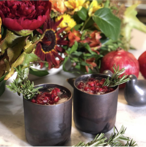 The Southern Coterie: Summit Alums we Spied in November 2018 - Suthin Girl and Community Kitchen collaborating on a holiday drink recipe - the "Very Merry Mule"