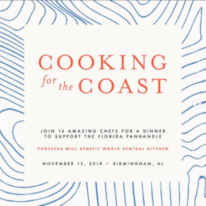 The Southern Coterie: Summit Alums we Spied in November 2018 - Southern Living and Coastal Living collaborating to benefit hurricane relief operations. One of the chefs participating is from Caliza Restaurant in Alys Beach, a 2017 Summit partner!