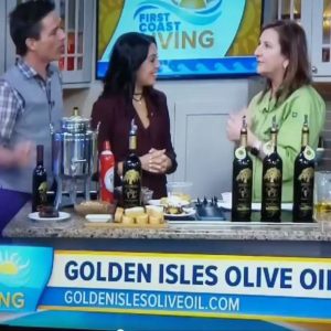 The Southern Coterie: Summit Alums we Spied in October 2019 - Alum + past partner Donna MacPherson of Golden Isles Olive Oil on T.V. show First Coast Living
