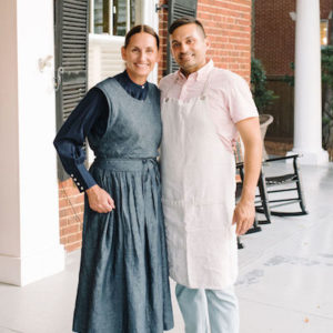 The Southern Coterie: Summit Alums we Spied in October 2019 - Libbie Summers + Peter Dale collaborate on an Athens Dinner to celebrate Libbie's Culinary Salon Apron Collection, hosted by co-founder Cheri Leavy with alums Caroline Kinney, Lisa Ellis and Valerie Langley attending
