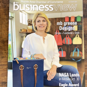 The Southern Coterie: Summit Alums we Spied in October 2019 - Mary Beth Greene of mb greene bags featured on the cover of the October issue of The Business View