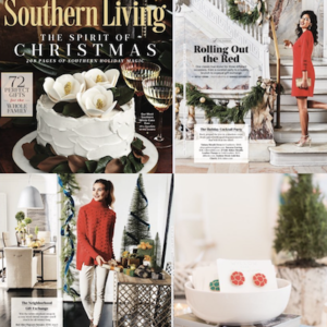 The Southern Coterie: Summit Alums we Spied in December 2019 - Willow Park Boutique’s Red Poppy Earring featured in Southern Living’s “Rolling Out the Red” feature