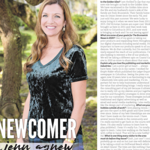 The Southern Coterie: Summit Alums we Spied in December 2019 - Jenn Agnew featured as a Newcomer in Coastal Illustrated's December issue