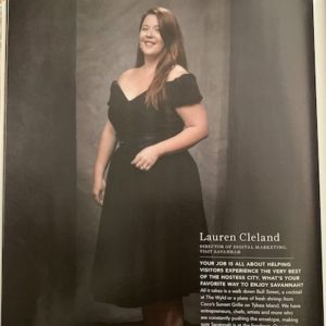The Southern Coterie: Summit Alums we Spied in December 2019 - Lauren Cleland, director of digital marketing for Visit Savannah, featured in Savannah Magazine