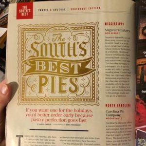 The Southern Coterie: Summit Alums we Spied in December 2019 - Sugaree’s Bakery featured in Southern Living’s December issue as one of “The South’s Best Pies”