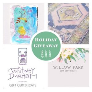 The Southern Coterie: Summit Alums we Spied in December 2019 - Willow Park Boutique, Elaine Burge Art and Whitney Durham Interiors collaborate for a holiday giveaway